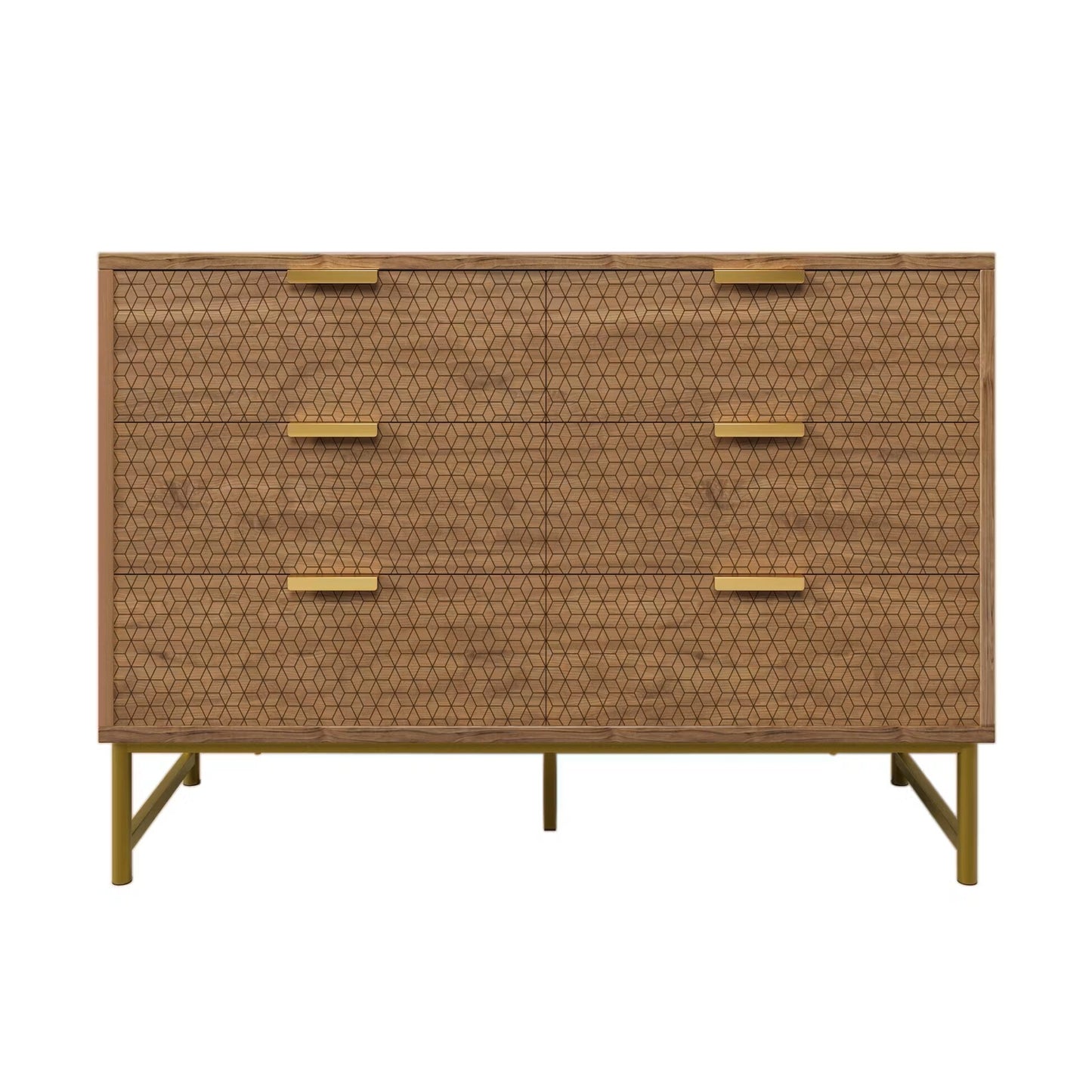 Wooden Chest of Drawer for Living Room in Natural Finish