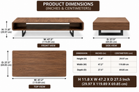 Wooden Coffee Table with Open Shelf in Walnut Finish