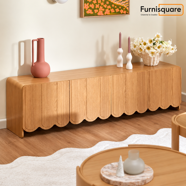 Wooden Entertainment Unit for Living Room