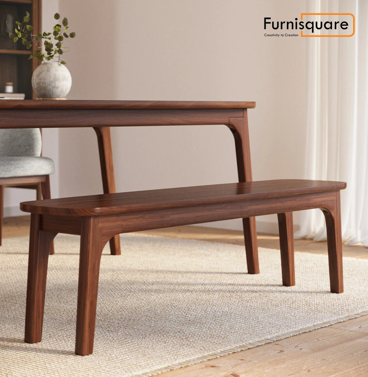 Solid Wood Dining Bench for Dining Room