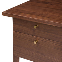 Solid Wood Study Table with Drawers Study Room in Walnut Finish