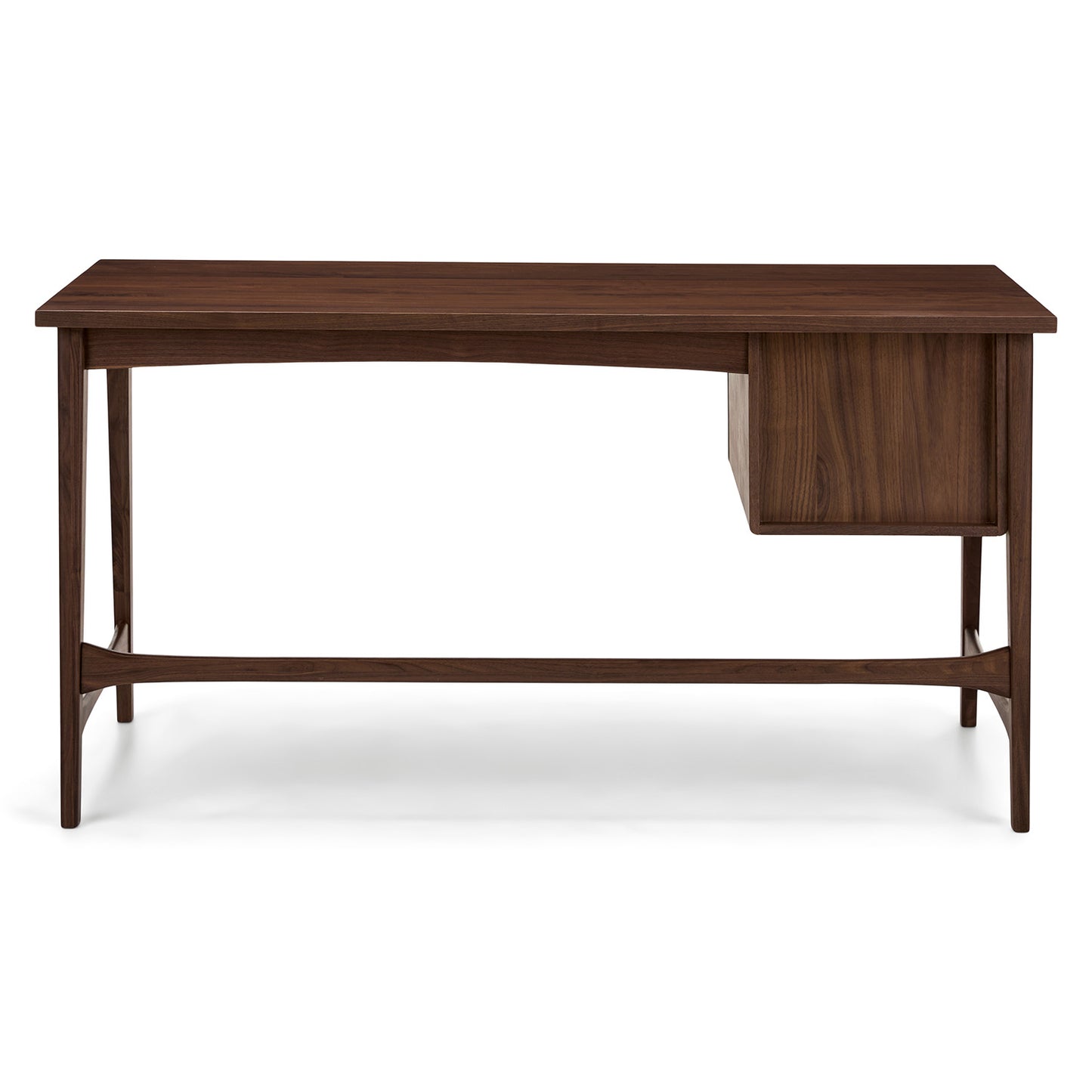 Solid Wood Study Table with Drawers Study Room in Walnut Finish