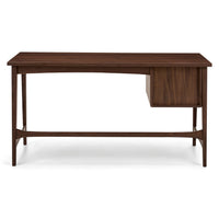 Solid Wood Study Table with Drawers Study Room in Walnut Finish