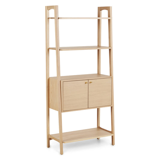 Wooden Ladder Bookshelf for Living Room
