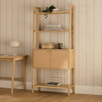 Wooden Ladder Bookshelf for Living Room