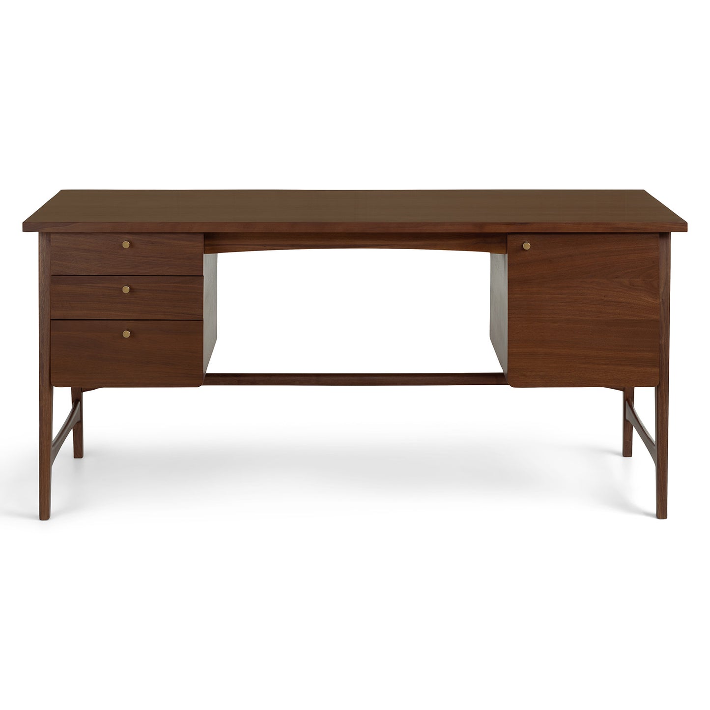 Wooden Writing Desk with Multiple Drawers