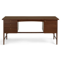 Wooden Writing Desk with Multiple Drawers