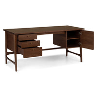 Wooden Writing Desk with Multiple Drawers