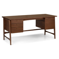Wooden Writing Desk with Multiple Drawers