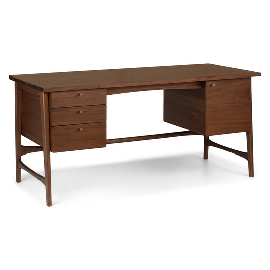 Wooden Writing Desk with Multiple Drawers