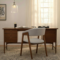 Wooden Writing Desk with Multiple Drawers