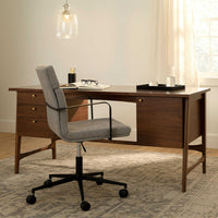 Wooden Writing Desk with Multiple Drawers