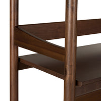 Wooden Bookshelf with Tapered Sides for Living Room