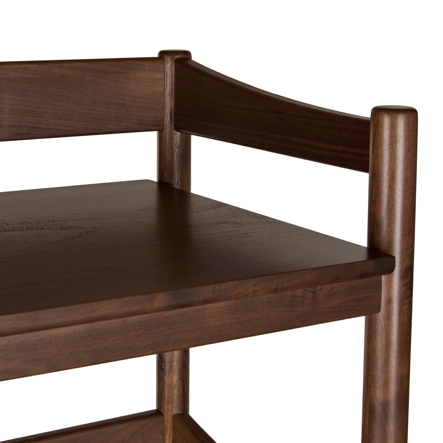 Wooden Bookshelf with Tapered Sides for Living Room