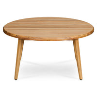 Wooden Round Coffee Table for Living Room