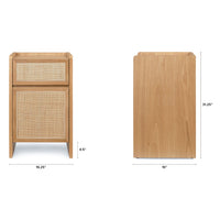 Wooden Study Table with Storage in Rattan Design
