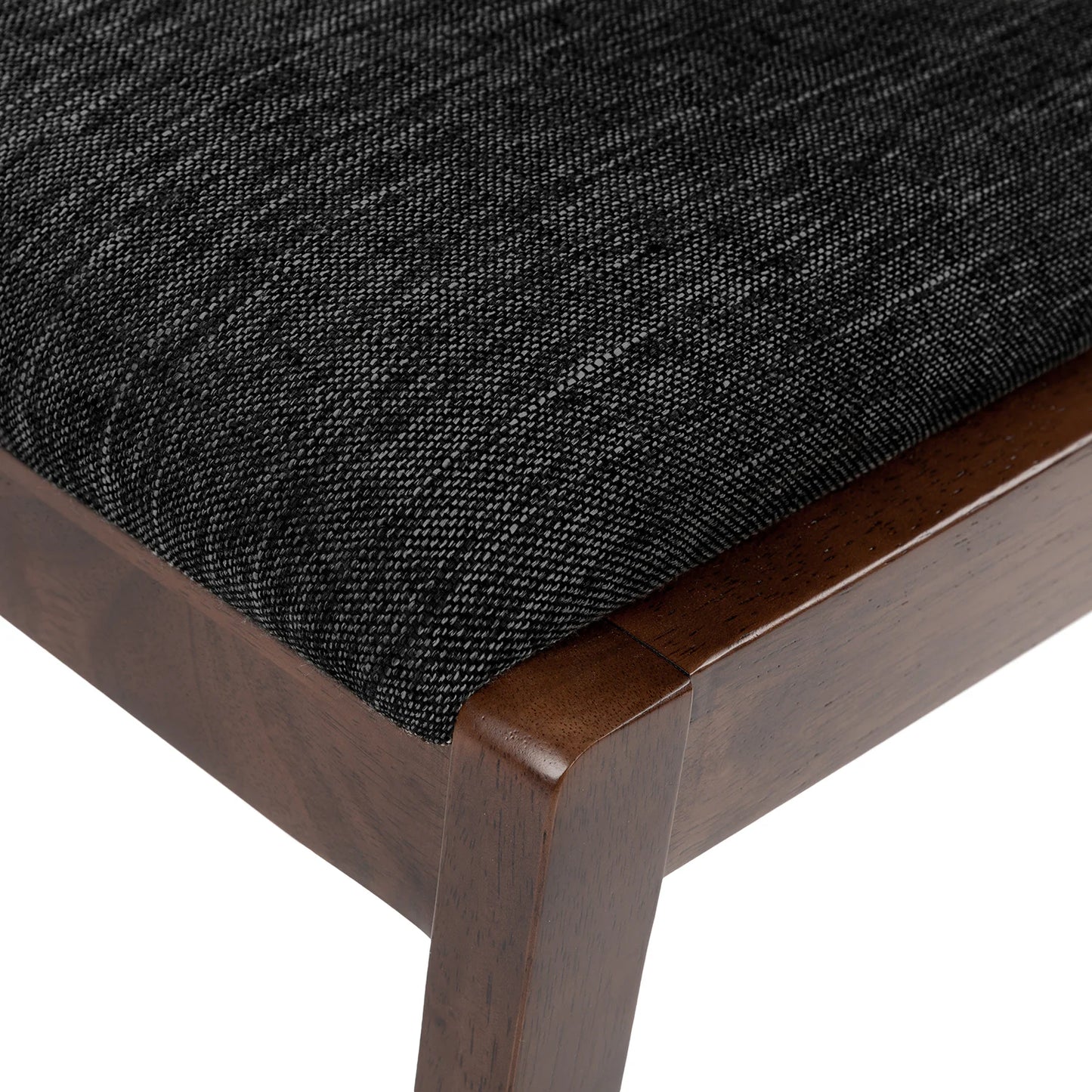 Wooden Dining Chair with Cushioned Seat in Walnut Finish
