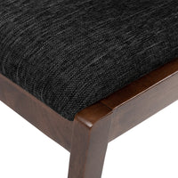 Wooden Dining Chair with Cushioned Seat in Walnut Finish