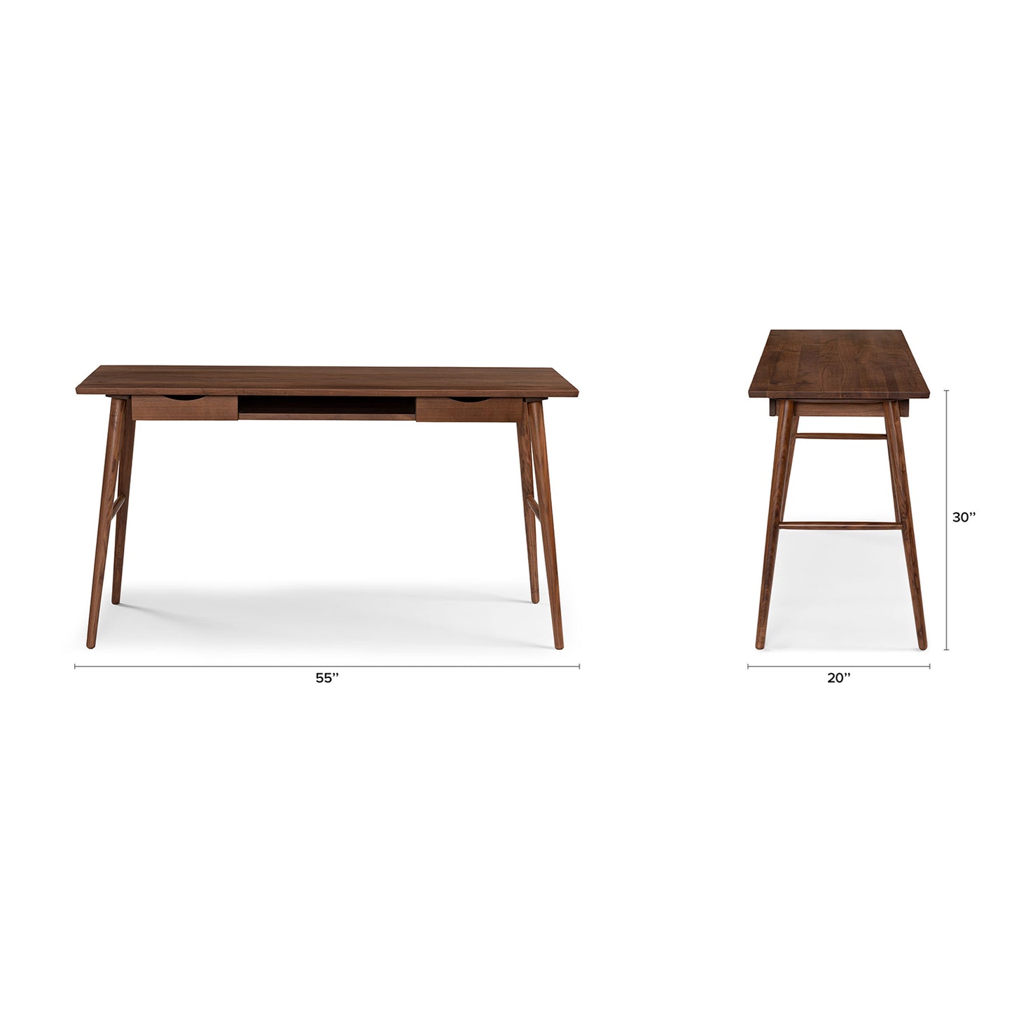 Solid Wood Study Desk with Drawers Study Room