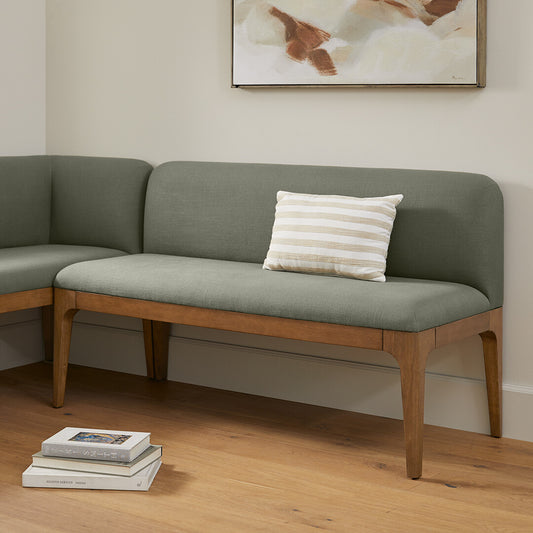 Solid Wood L-Shaped Upholstered Corner Bench