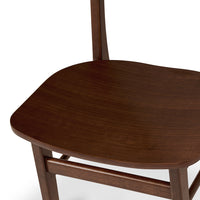Wooden Dining Chair in for Dining Space in Walnut Finish