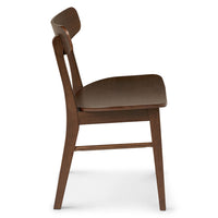 Wooden Dining Chair in for Dining Space in Walnut Finish