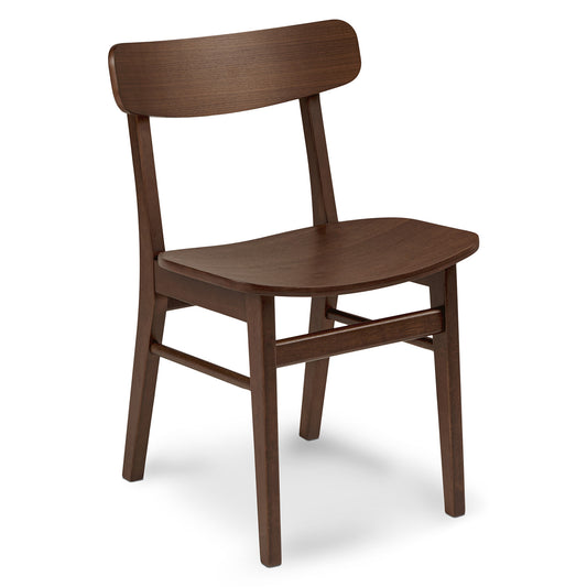 Wooden Dining Chair in for Dining Space in Walnut Finish