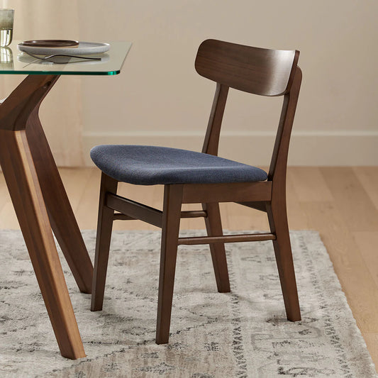 Solid Wood Chair for Dining & Study Space with Cushioned Seat