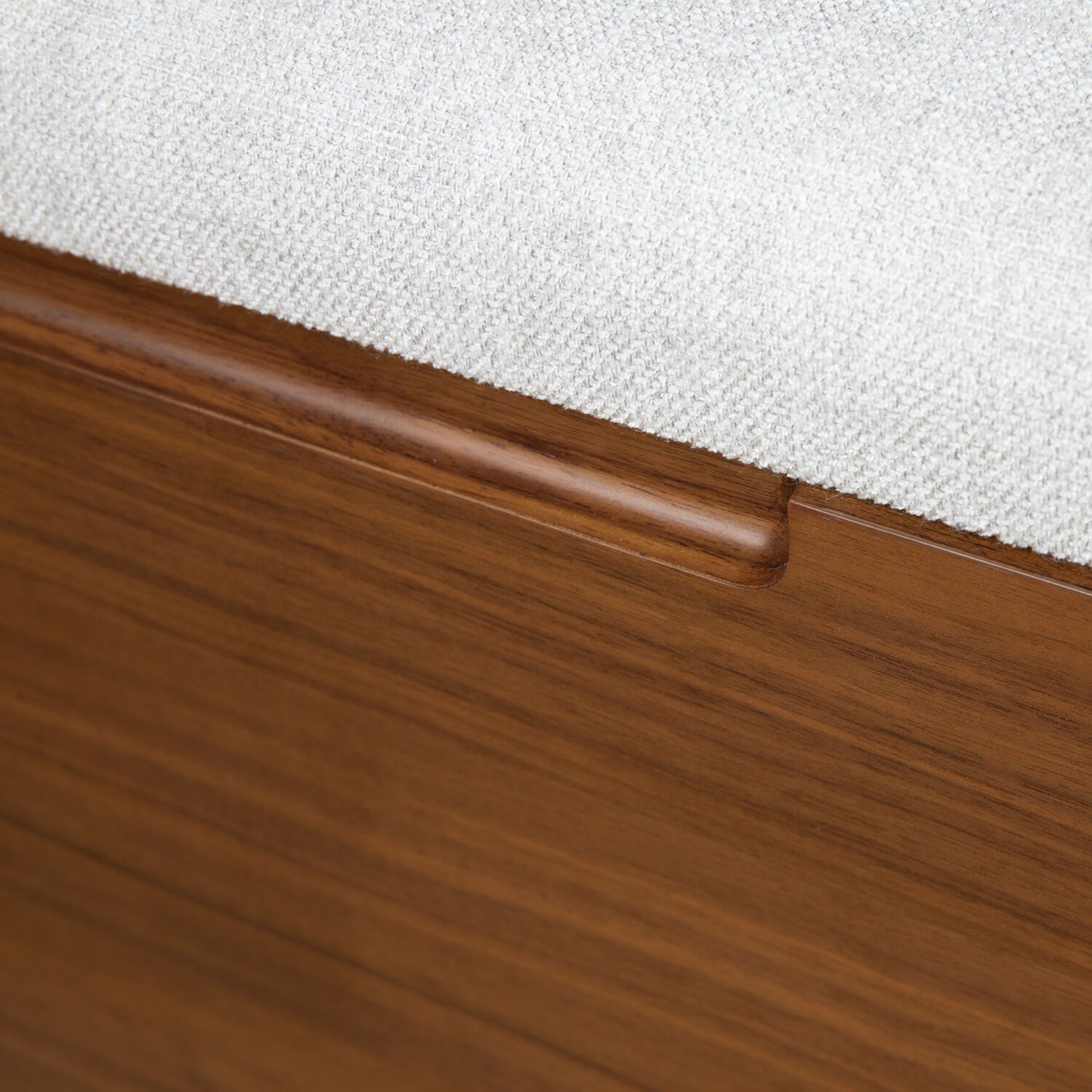 Wooden Storage Bench with Upholstered Seat