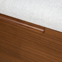 Wooden Storage Bench with Upholstered Seat