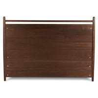 Solid Wood Queen Size Bed with Storage Drawers in Walnut Finish