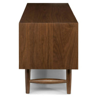 Solid Wood TV Cabinet with Drawer for Media Unit
