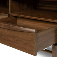 Solid Wood TV Cabinet with Drawer for Media Unit