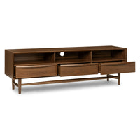 Solid Wood TV Cabinet with Drawer for Media Unit