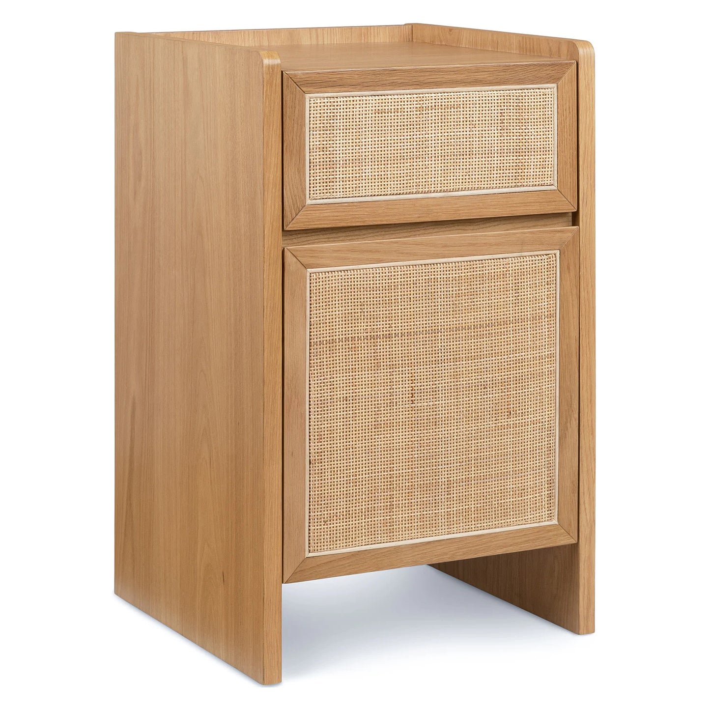 Wooden Study Table with Storage in Rattan Design