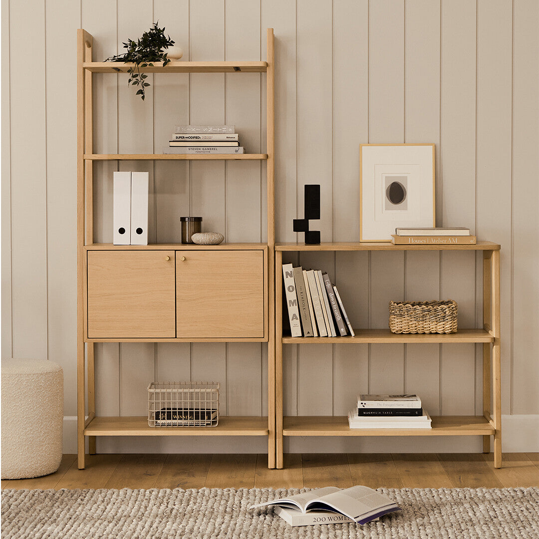 Wooden Ladder Bookshelf for Living Room