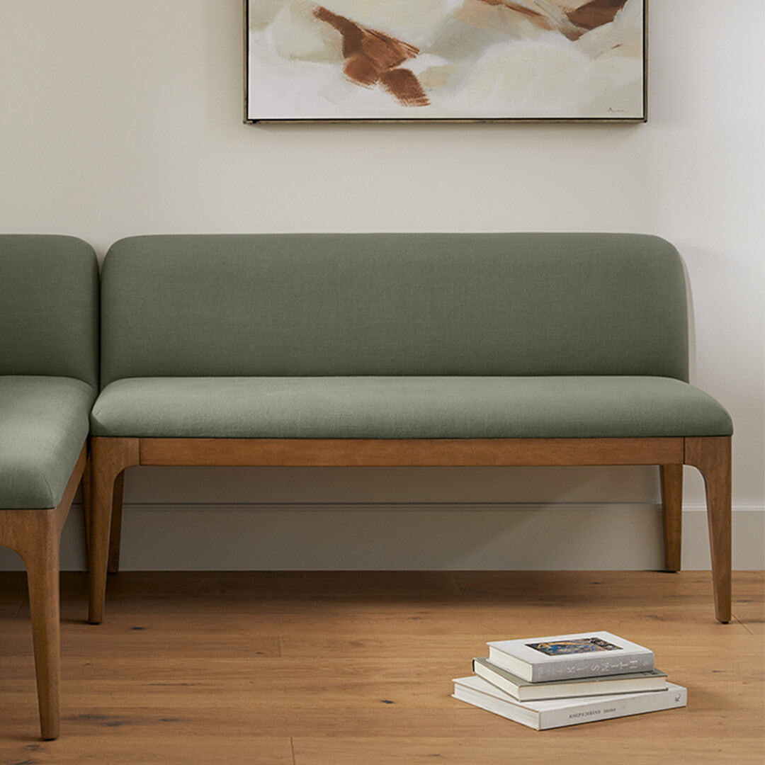 Solid Wood L-Shaped Upholstered Corner Bench