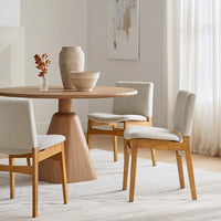 Solid Wood Dining Chair with Cushioned Seat