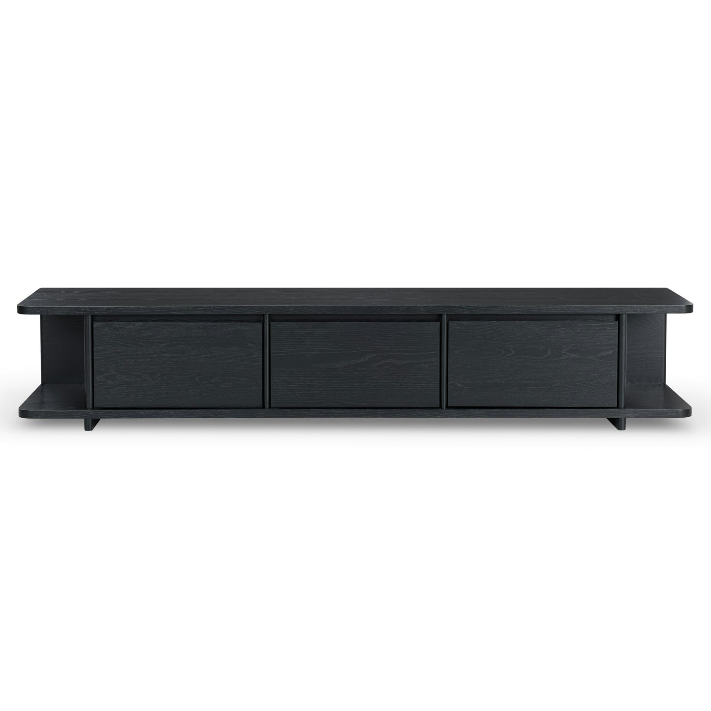 Solid Wood TV Cabinet with Storage for Media Unit