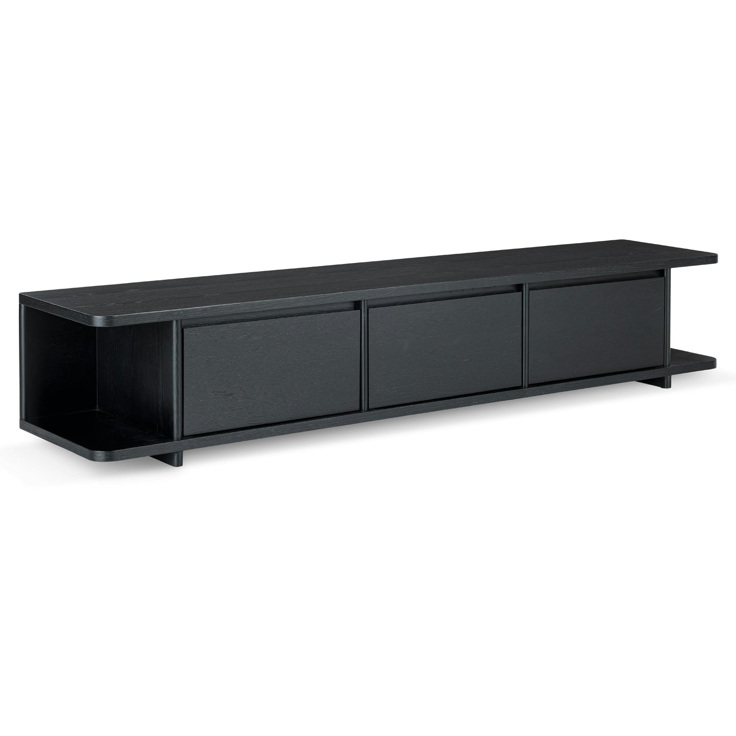 Solid Wood TV Cabinet with Storage for Media Unit