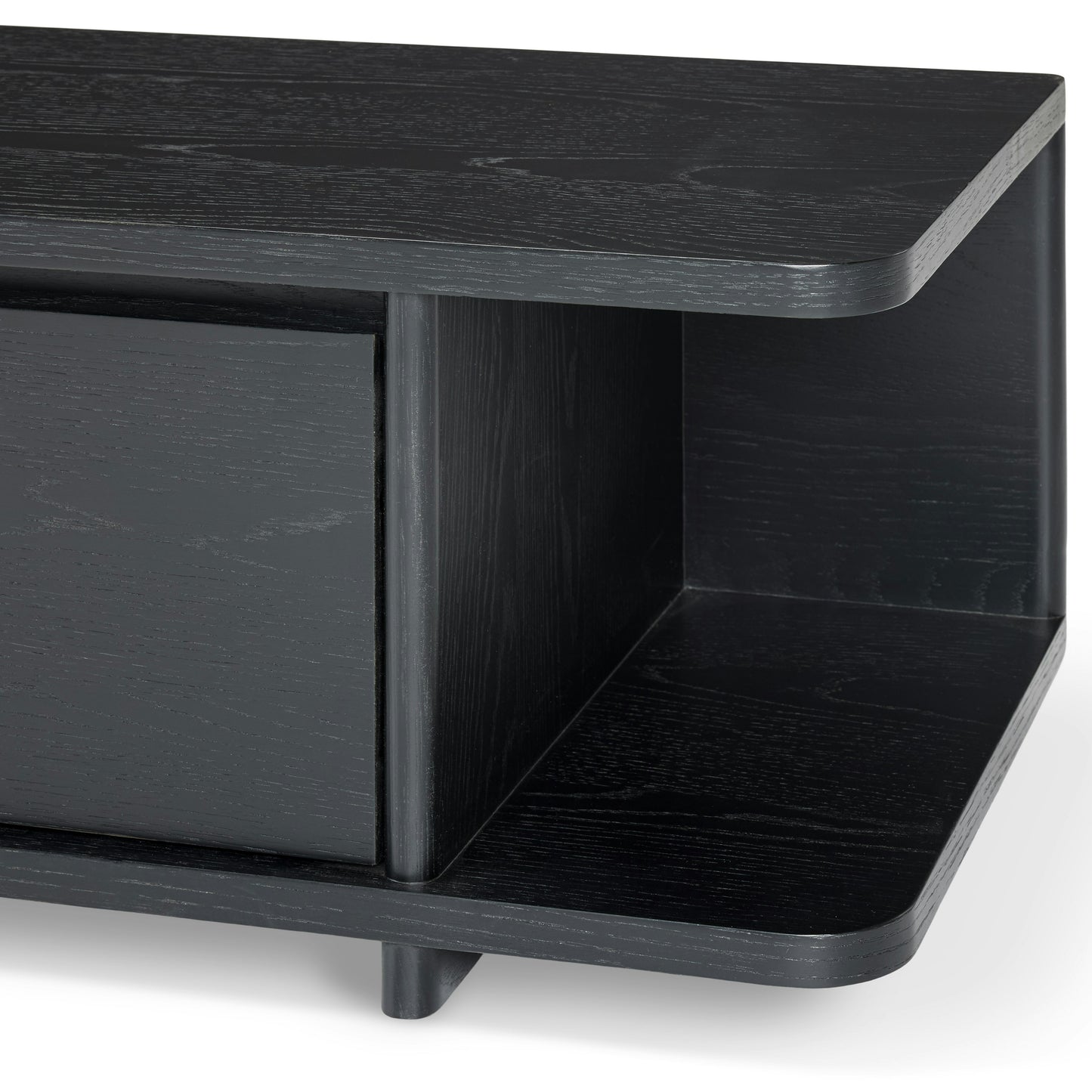 Solid Wood TV Cabinet with Storage for Media Unit
