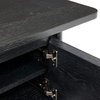 Solid Wood TV Cabinet with Storage for Media Unit