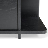 Solid Wood TV Cabinet with Storage for Media Unit