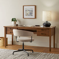 Solid Wood Study Table with Drawers Study Room