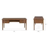 Solid Wood Study Table with Drawers Study Room