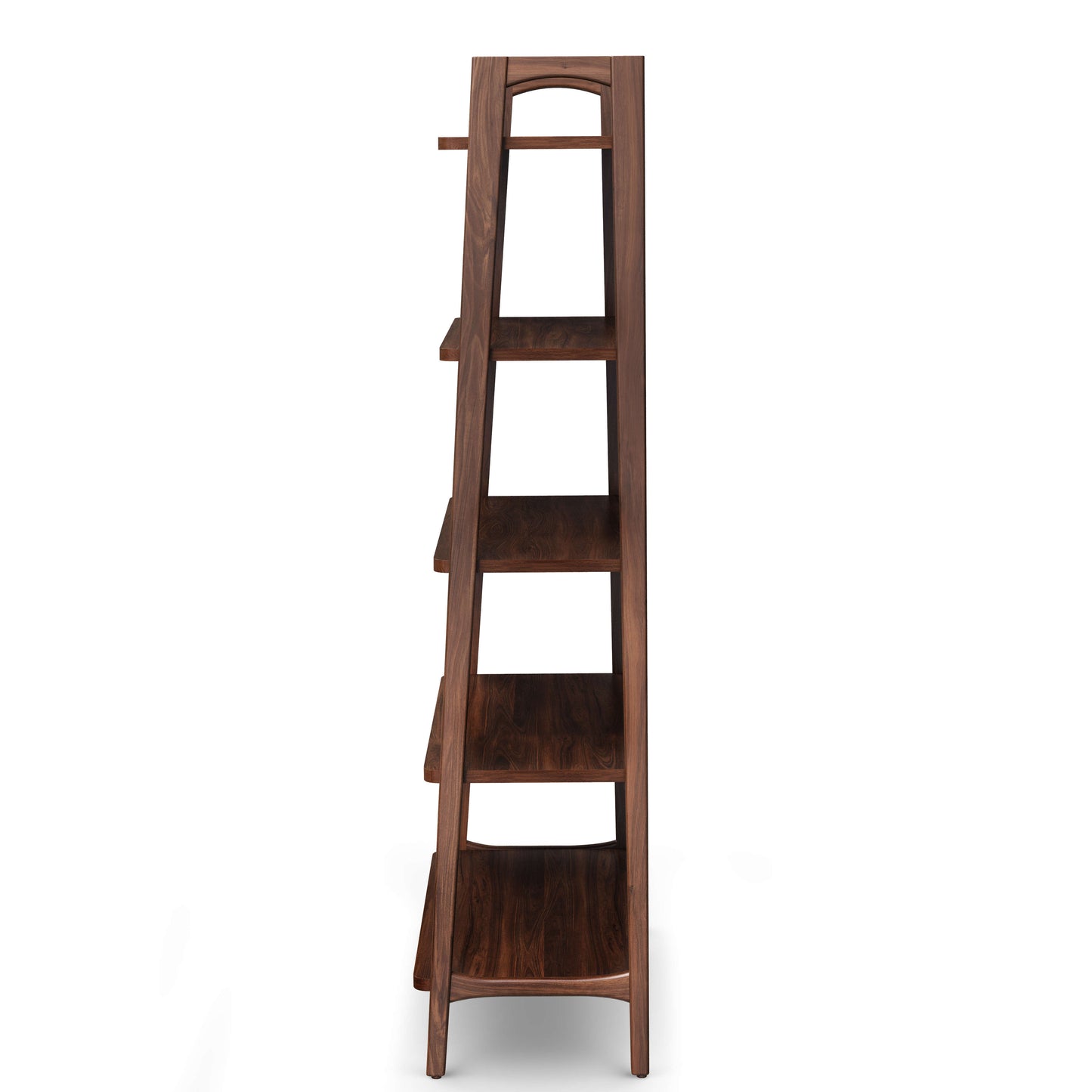 Wooden Bookshelf for Living Storage in Walnut Finish