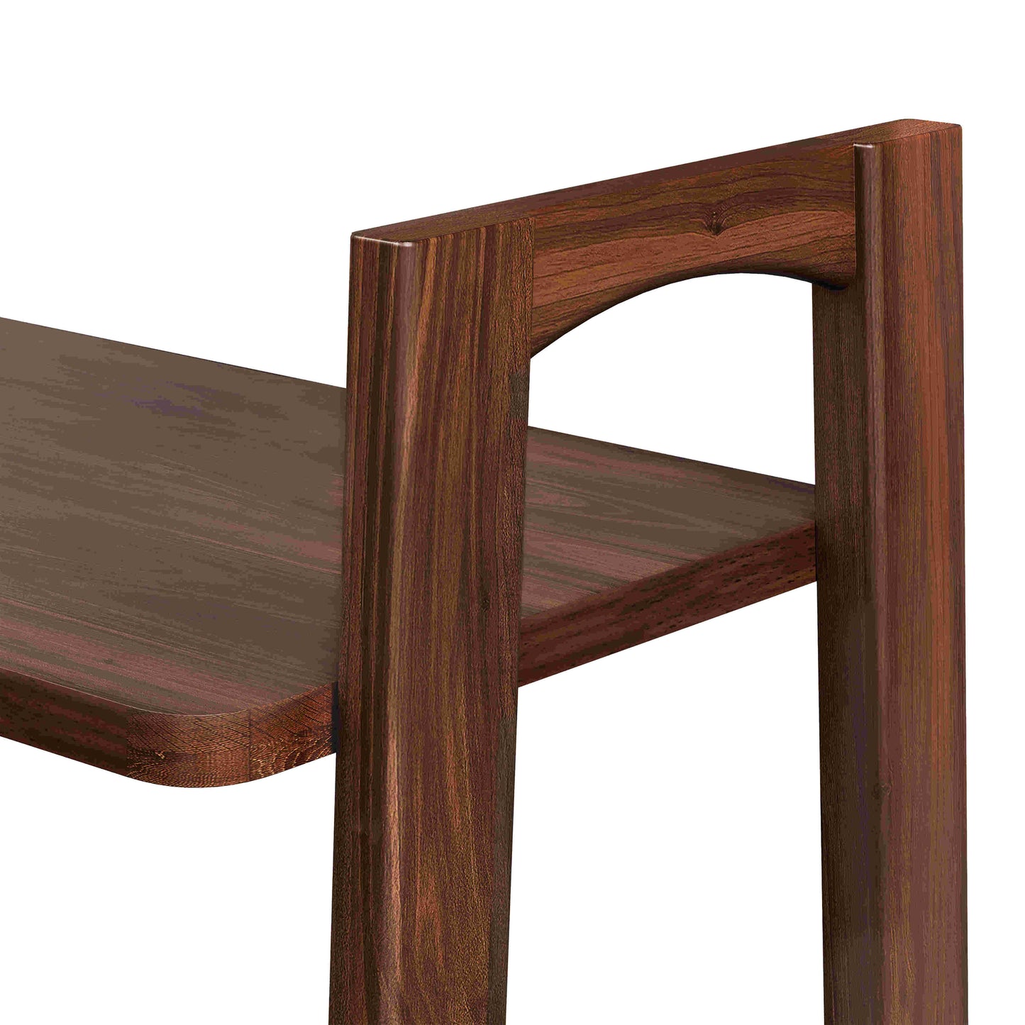 Wooden Bookshelf for Living Storage in Walnut Finish