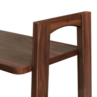 Wooden Bookshelf for Living Storage in Walnut Finish