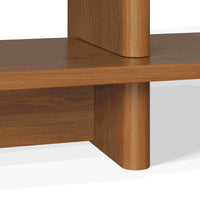 Wooden Bookshelf for Living Room in Natural Finish