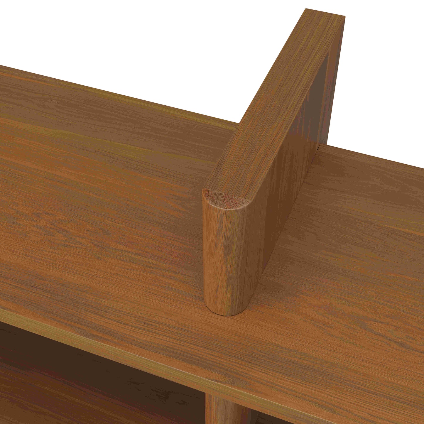 Wooden Bookshelf for Living Room in Natural Finish